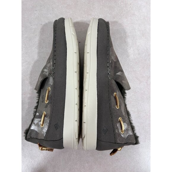 Sperry Womens Moccasin-Style Camo Boat Shoes With Faux Fur‎ Lining Size 7.5 - Picture 8 of 11